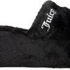 Juicy Couture Women's Faux Fur Platform Slippers – Fluffy Cozy Indoor Outdoor Slip-On House Shoes juicy couture