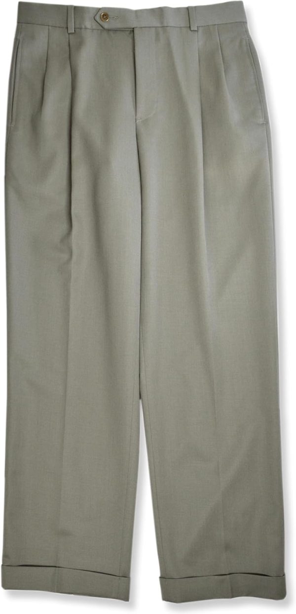 Brooks Brothers Mens Madison Traditional Fit Pleated Front Cuffed Wool Pants, brothers conflict