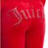 Juicy Couture Womens Rib Waist Velour Pants with Drawcord-3