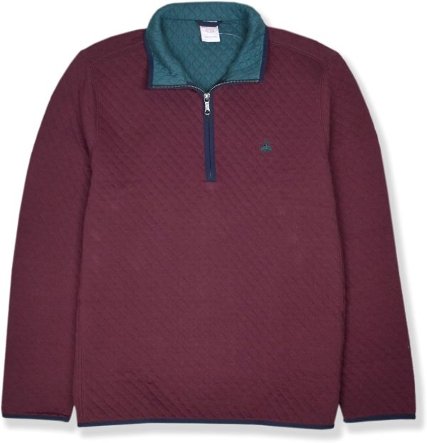 Brooks Brothers mens Knit Diamond Quilted Half-zip Long Sleeve Sweatshirt diamond bar golf course