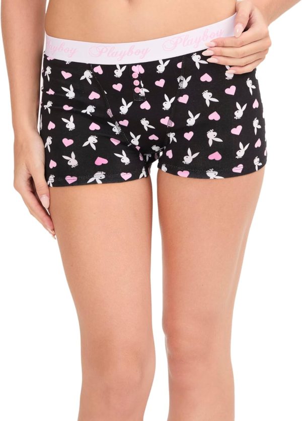 Playboy Women's Juniors Ladies Bunny Print Underwear and Sports Bra Sets in Sizes XXS-XL-4