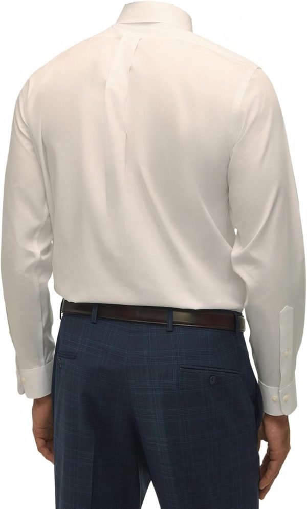 Brooks Brothers B Men’s Regular Fit Non-Iron Solid Pinpoint Dress Shirt skims