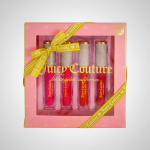 Juicy Couture 4-Pack Lip Gloss Set - Berry, Cocoa, Clementine, Watermelon