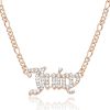 Juicy Couture Necklace for Women Gothic Logo Pendant, 18"+2" Gold-Tone Juicy Necklace with Clear Crystals juicy seafood and bar