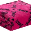 Juicy Couture Logo Crown 50" x 70" Plush Throw Blanket, Hot Pink - Decorative Blankets for Sofas, Throws for Chairs, and Beds-4