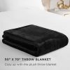 Juicy Couture Solid Plush 50"X70" Throw Blanket, Black - Soft, Cozy, and Designed for Effortless Glam juicy crab