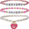 Juicy Couture Kids Bracelet for Girls 2 or 3-Piece Set, Beaded Friendship Bracelets, Girls Beaded Jewelry, Juicy Gifts braceletbook