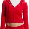 Juicy Couture womens Solid Classic Juicy Hoodie With Back Bling classic