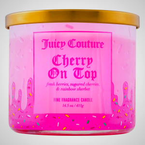 Juicy Couture Cherry On Top Candle - Fragrant Jar Candle for Home