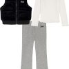 Juicy Couture girls 3 Pc Puff Vest Pant Set-0