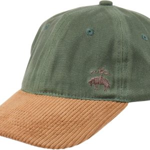 Brooks Brothers Men's 100% Cotton Baseball Hat with Corduroy Brim - Woven Logo One-Size Adjustable Hats skims