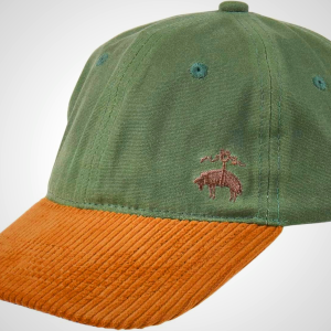 Brooks Brothers Men's 100% Cotton Baseball Hat with Corduroy Brim - Woven Logo One-Size Adjustable Hats