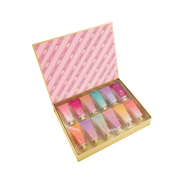 Juicy Couture 12 Pack Hand Lotion Set, 12 Unique Scented Mini Hand Lotions, Perfect for On-The-Go Hydration & Moisturization couture font