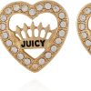 Juicy Couture Two Tone Gold and Pink Stud Earrings For Women goldman sachs
