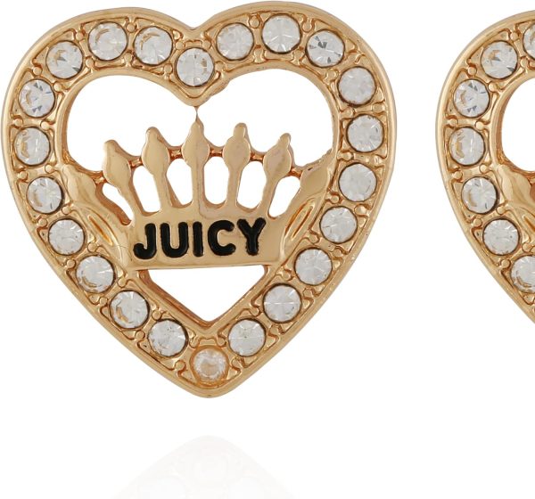 Juicy Couture Two Tone Gold and Pink Stud Earrings For Women goldman sachs