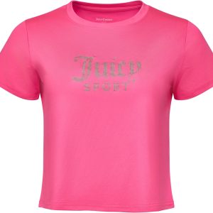 Juicy Couture Women's Cap Sleeve Crop Top Shirts – Athletic Workout, Gym, Yoga & Everyday Activewear (Plus) juicy seafood