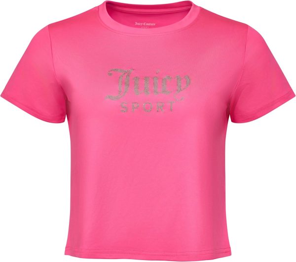 Juicy Couture Women's Cap Sleeve Crop Top Shirts – Athletic Workout, Gym, Yoga & Everyday Activewear (Plus) juicy seafood