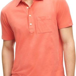 Brooks Brothers Mens Washed Cotton Jersey Polo Shirt brooks