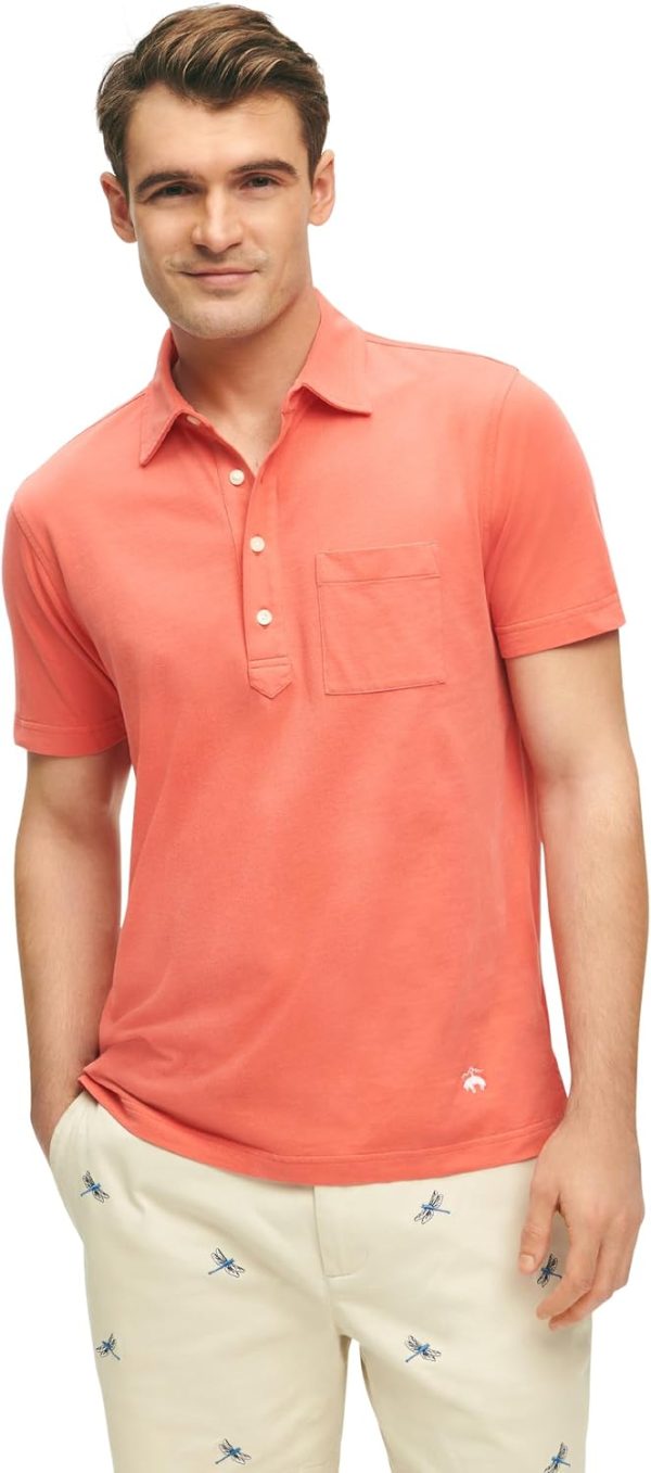 Brooks Brothers Mens Washed Cotton Jersey Polo Shirt brooks