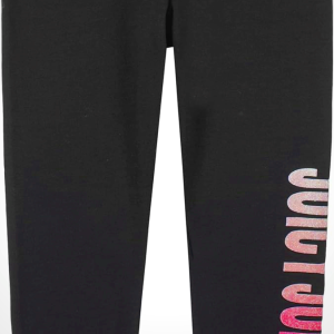 Juicy Couture Girls' Leggings, Full Length Pull-on Stretch Pants with Logo Design & Elastic Waistband