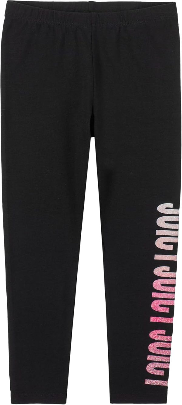 Juicy Couture Girls' Leggings, Full Length Pull-on Stretch Pants with Logo Design & Elastic Waistband girls shoes