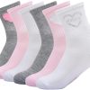 6 Pack Juicy COUTOURE Studed Juicy COUTOURE Heart HC Shortie Crew A Socks juicy crab