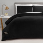 Juicy Couture Black Velour Full/Queen Comforter Set - 3 Piece Luxury Bedding Ensemble juicy beauty