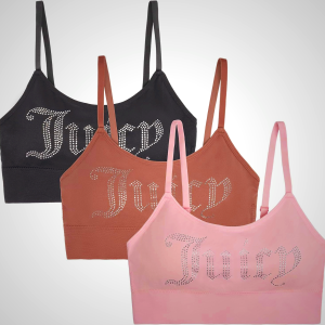 Juicy Couture Women's Multipack Seamless Comfort Lounge Wirefree Bralettes