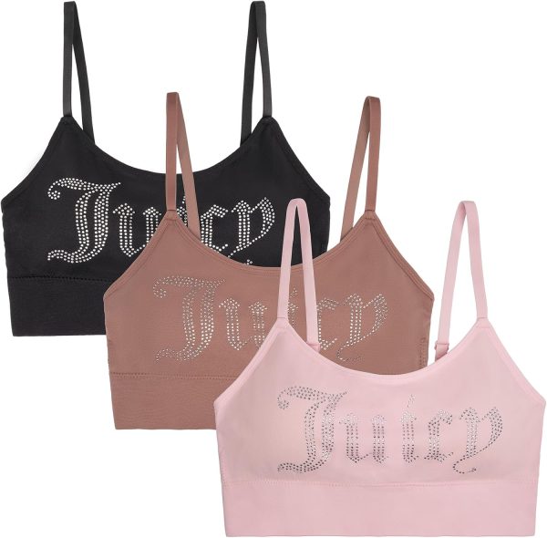 Juicy Couture Women's Multipack Seamless Comfort Lounge Wirefree Bralettes-0