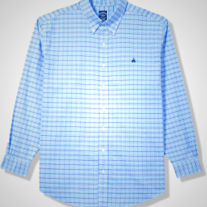 Brooks Brothers Mens Big & Tall Non-Iron Stretch Oxford Sport Shirt Long Sleeve Check