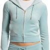 Juicy Couture womens Solid Classic Juicy Hoodie With Back Bling solidjs