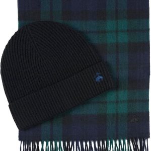 Brooks Brothers Men’s Wool & Cashmere Scarf & Ribbed Beanie Boxed Gift Set – Timeless Winter Luxury steam