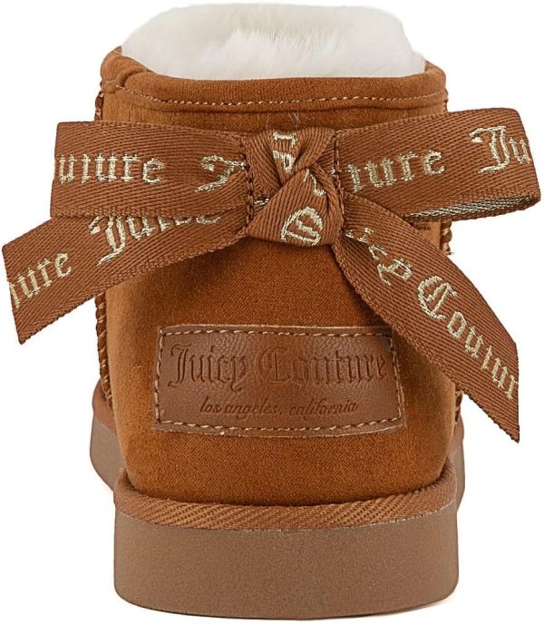 Juicy Couture Women Slip On Winter Boots Warm Microsuede Insulated Fashion Ankle Booties Outdoor Snow Boot-Olden one