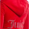 Juicy Couture womens Solid Classic Juicy Hoodie With Back Bling-3