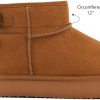 Juicy Couture Women Slip On Winter Boots Warm Microsuede Insulated Fashion Ankle Booties Outdoor Snow Boot-Olden juicy crab