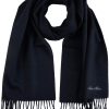Brooks Brothers Wool and Cashmere Woven Solid Scarf with Twisted Fringe - Men's Luxury Winter Scarf, 66-inches x 12-inches wool