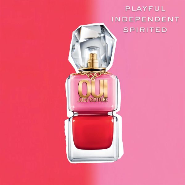 Juicy Couture Oui Eau De Parfum, Women's Perfume with Notes of Watermelon, Jasmine & Techno Woods, Fruity & Floral, Gift for Her couture font