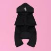 Juicy Couture Hooded Pet Juicy Bling Velour Tracksuit Chest 16 inches for Small Dogs and Cats - Black - XS/S couture font
