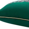 Juicy Couture – Decorative Accent Pillow | Soft Velvet Leopard | Premium Reversible Throw Pillow | Living Room and Bedroom Décor | Measures 14" x 24"| Cheetah on Emerald Green juicy couture