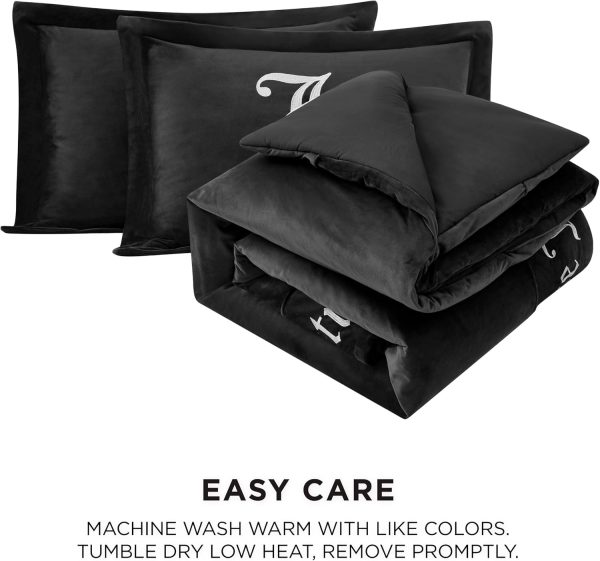 Juicy Couture - Comforter Set - Gothic Design Bedding - Full/Queen - 3 Piece Set Includes (1) 90" x 92" Comforter and (2) 20" x 26" Shams - Wrinkle Resistant - Premium Bedroom Decor - Black-2