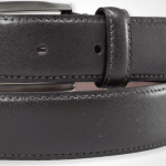 Brooks Brothers Made in USA Smooth Genuine Leather 1" Rectangle Buckle Belt,