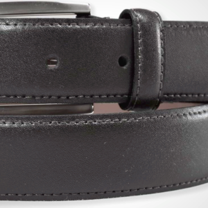Brooks Brothers Made in USA Smooth Genuine Leather 1" Rectangle Buckle Belt,