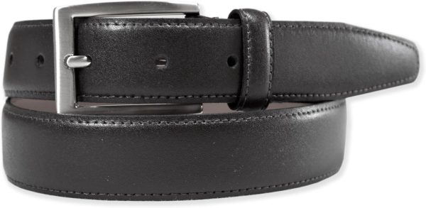 Brooks Brothers Made in USA Smooth Genuine Leather 1" Rectangle Buckle Belt, inch to cm