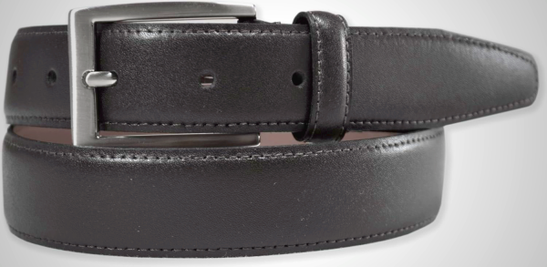 Brooks Brothers Made in USA Smooth Genuine Leather 1" Rectangle Buckle Belt,