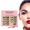 Juicy Couture False Mink Eye Lashes Strips – 3D Wispy Cat Eye Strips with Glue & Applicator – 7 Unique Lash Falsies Every Day for Natural, Fluffy, Dramatic Looks (14 Pairs) minkai xu
