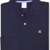 Brooks Brothers Mens Original Fit All Mesh Cotton Long Sleeve Polo Shirt, original sprout