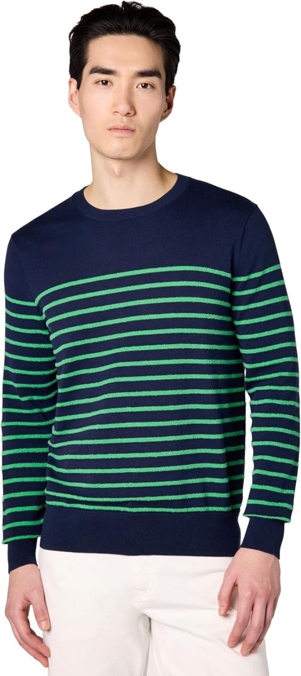 Brooks Brothers Mens Nautical Stripe Terry Crew Neck Sweater brooks glycerin max