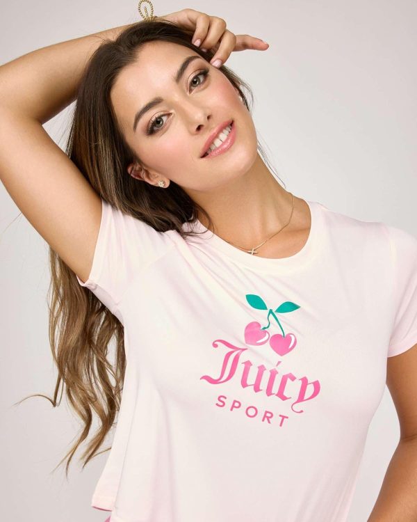 Juicy Couture Women's Cap Sleeve Crop Top Shirts – Athletic Workout, Gym, Yoga & Everyday Activewear (Plus)-4