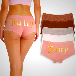 Juicy Couture Women's 5 Pack Cotton Underwear Set