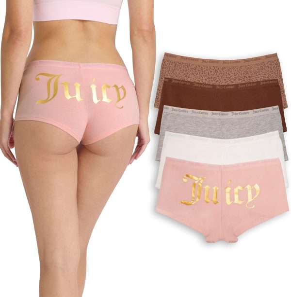 Juicy Couture Women's 5 Pack Cotton Underwear Set-0